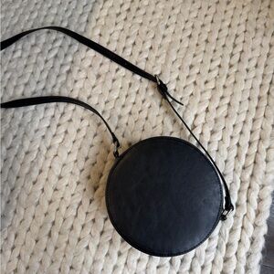 Black Round Crossbody Bag